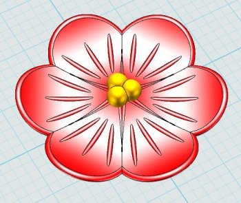3D作品：《梅花》